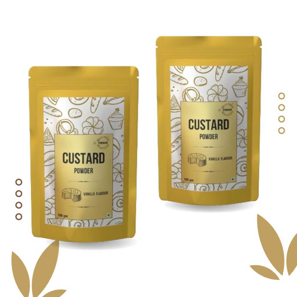 Custard Powder - Vanilla Flavour -  100 gm - Pack of 4